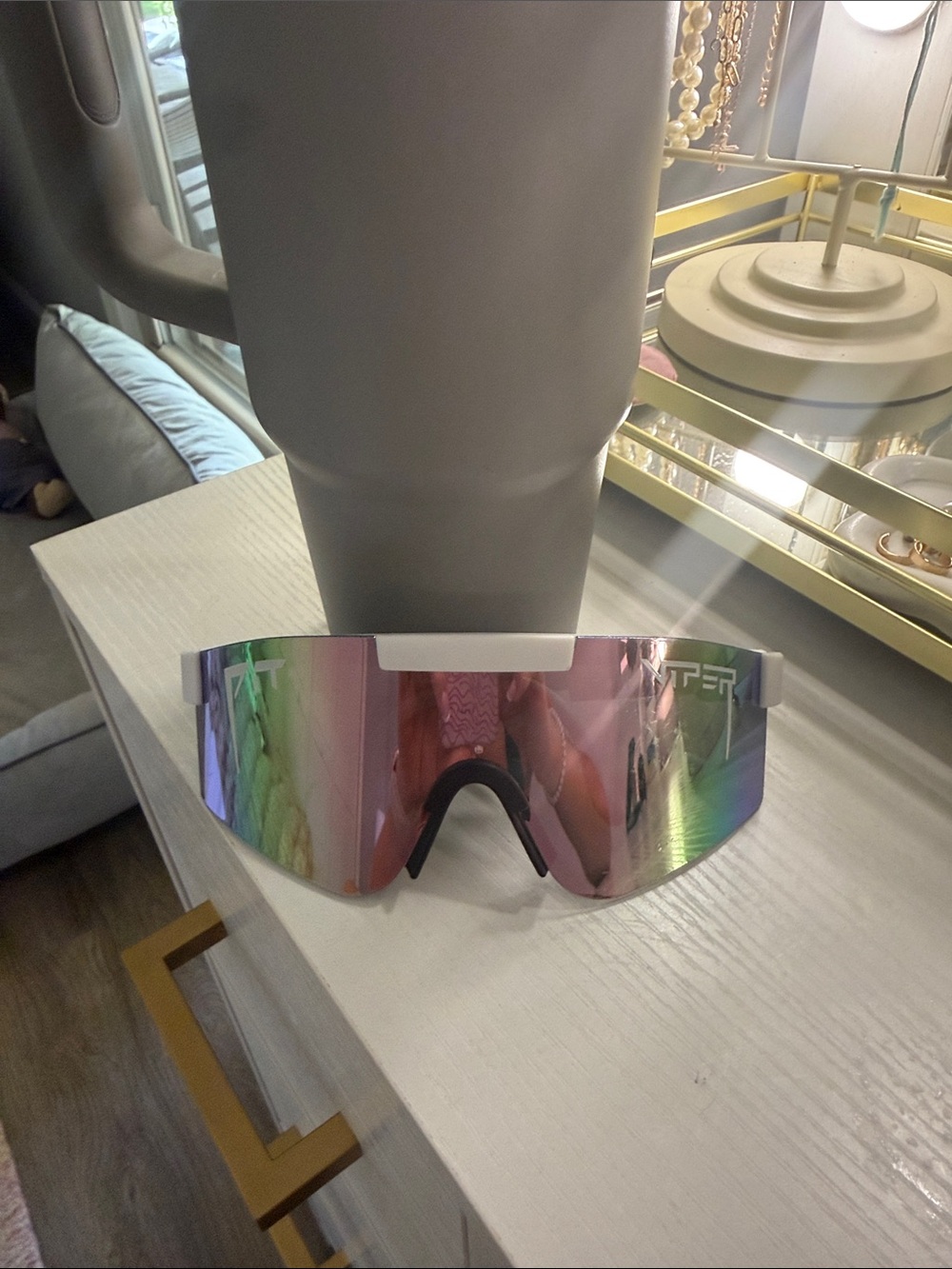 Pit Viper Mirrored Shield VR/AR Visor - Pink Multichrome